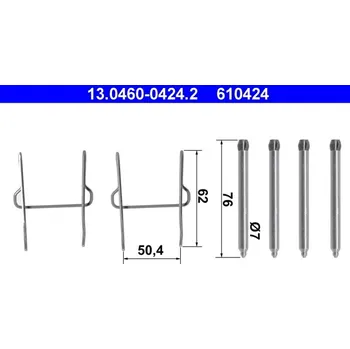 Brzdový systém ATE Sada prislusenstvi, oblozeni kotoucove brzdy 13.0460-0424.2 ATE 13.0460-0424.2