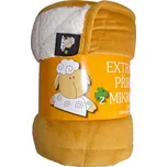 Deka z mikrovlákna OVEČKA Sleep well prošev jednobarevná okrová (žlutá), 150x200cm