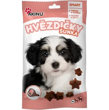 Pamlsek pro psa Akinu Šunkové hvězdičky pamlsek pro psy 60 g
