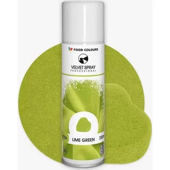 Potravinářské barvivo Food Colours sametový sprej Lime Green (250 ml)