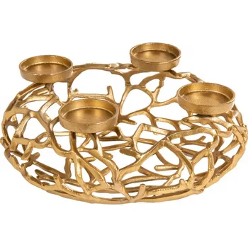 Svícen Svícen ABSTRACT 38 CM zlatý