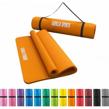 podložka na cvičení Gorilla Sports Podložka na jógu, 190 x 100 cm, oranžová