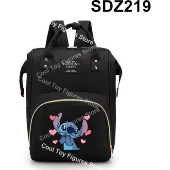 Přebalovací taška Moderní a multifunkční přebalovací batoh Lilo & Stitch - černý Motiv: SDZ219