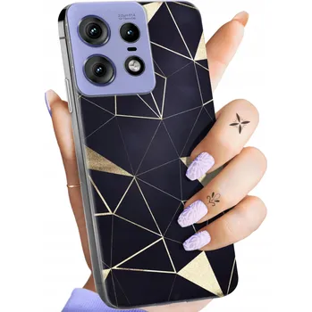 Pouzdro na mobilní telefon Zadní Kryt Hello Case pro Motorola Edge 50 Pro zlatý