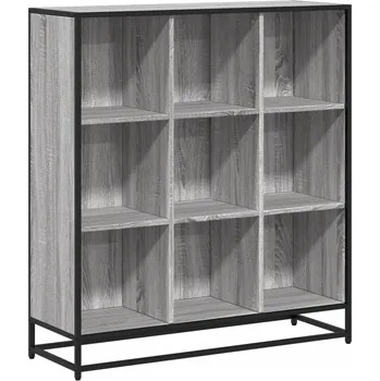 Knihovna Regál, šedý dub sonoma, 97,5x33x107,5 cm