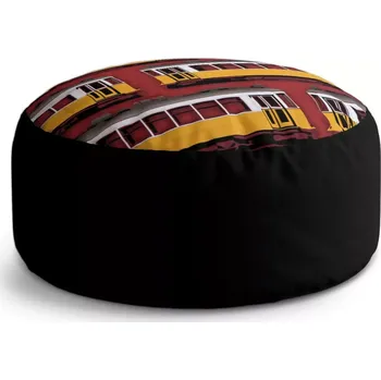 Taburet Sablio Taburet Circle Lisabonské historické tramvaje Červený Pattern: 38x48 cm