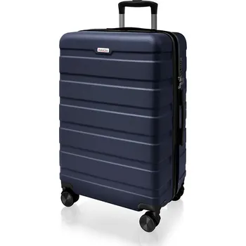 AVANCEA Skořepinový cestovní kufr DE2708 tmavě modrý M 66x44x29 cm