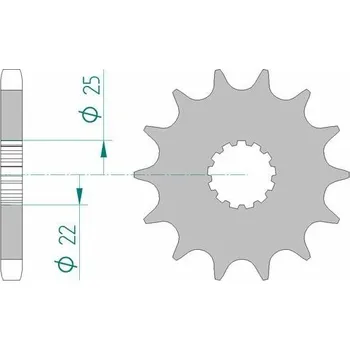 Nářadí na motocykly Ocelové bezhlučné přední kolo AFAM 28400 - 530 28400OEM-16
