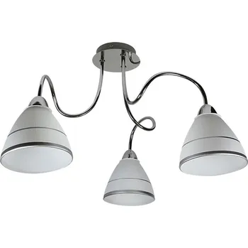 Moderní stropní tříramenné osvětlení ELF - 3xE14, 40W, chromované / bílé