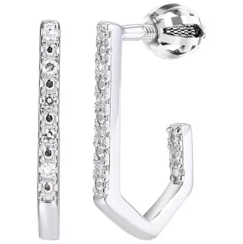 Náušnice Gems, Elegantní náušnice Vionne, bílé zlato s brilianty, 585-38-3-8046.1B00.0.00.HSISC.000.05