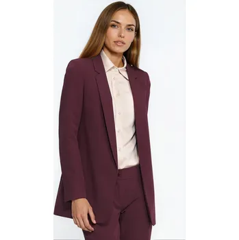 Dámské sako Nife Elegantní dámské sako bez zapínání Z89 Barva: Bordová, Velikost: S