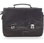 Pánská kožená aktovka tmavě hnědá - Greenwood Madelon hnědá