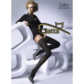 Dámské punčochy Samodržící punčochy Gigi 01 - Gatta černá 3-4