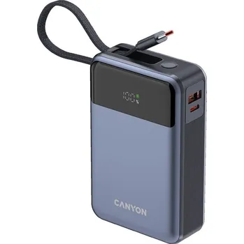 Tablet Powerbank Canyon OnPower 600 PD65W 20 000 mAh - šedá