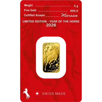 Argor Heraeus Zlatý slitek Rok koně 2026 5 g