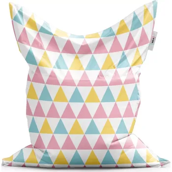 Sedací pytel Sablio Sedací vak Classic Tříbarevné trojúhelníky - 150x100 cm
