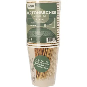 Kartáč na nádobí belesse nature Papírové kelímky Ø 8 cm 20 ks eco ECO Množství: 1 ks