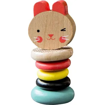 Dřevěná hračka DŘEVĚNÉ CHRAŠTÍTKO KRÁLÍČEK PETIT COLLAGE