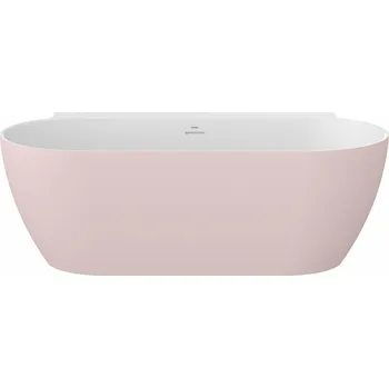 RAVAK Vana Ravak Freedom Wall II Tec 170x87 oválná akrylátová volně stojící, alabaster pink/bílá, krytka odtoku bílá, CC71600000 CC71600000