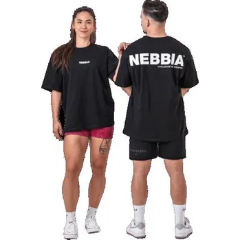 Dámské tričko Nebbia Oversized tričko GYM ESSENTIALS 381 XXL - černá + DÁREK