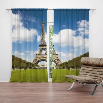 Závěs Sablio Závěs Eiffelova věž: 2ks 140x250cm