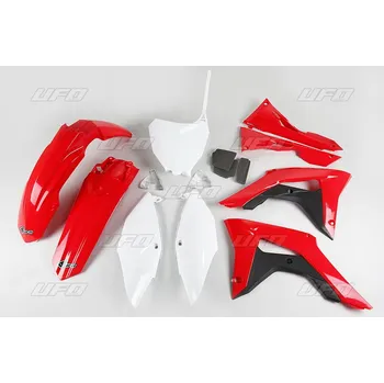 UFO kompletní sada plastů HONDA CRF 250R 18-21, CRF 450R 17-20 s kryty vzduchových filtrů barva (červená/bílá) (HO123E999) (UFO kompletní sada plastů HONDA CRF 250R 18-21, CRF 450R 17-20 s kryty vzduchových filtrů barva (červená/bílá) (HO123E999))