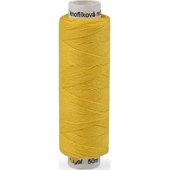 Nit Nitě lněné knoflíkové 50 m, malé, 166 žlutá