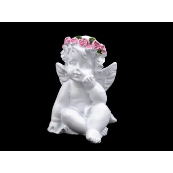 Dekorace anděl - malý, malé, 1 bílá