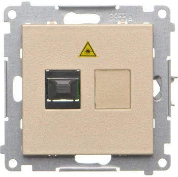 Elektrická zásuvka Zásuvka optická 1 násobná SC/APC, Simon 55 TGS1.01/144, champagne metalizovaná