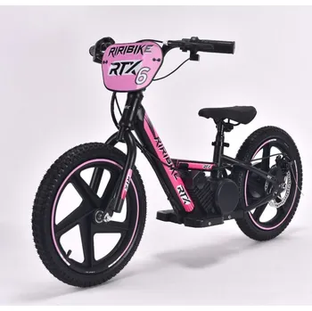 Odrážedlo Beneo Dětská elektrická koloběžka RIRIBIKE RTX6 24V (16"), růžová, lithiová baterie, 250W motor, kotoučová brzda, nastavitelné měkké PU sedátko