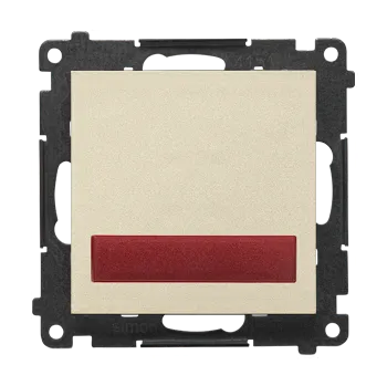 Nástěnné svítidlo LED osvětlení signalizační, 230 V, červené světlo, Simon 55 TESS2.01/144, champagne metalizovaná