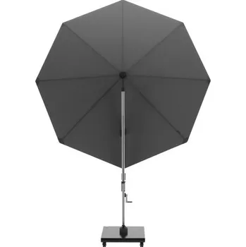 Slunečník Knirps HYPERION 340 PRESTIGE - luxusní výkyvný zahradní slunečník s boční tyčí : Barva deštníku Knirps - Tmavě šedá