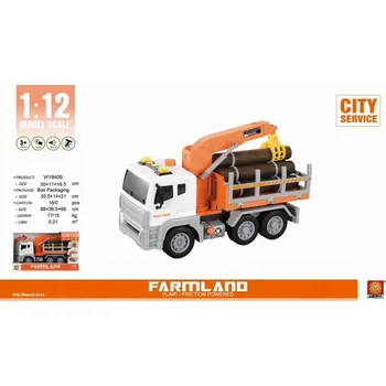 autíčko ZEMĚDĚLSKÉ VOZIDLO NÁKLADNÍ AUTO S NÁVĚSEM ZVUKOVÉ A SVĚTELNÉ EFEKTY DÁREK