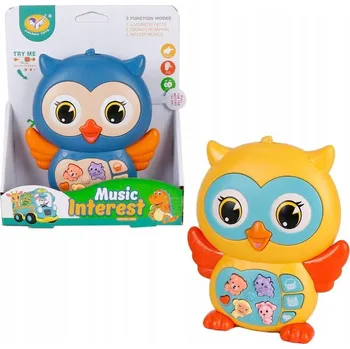 Hračka pro nejmenší HUDEBNÍ HRAČKA SOVA 12M+ 2 VZORY ASKATO