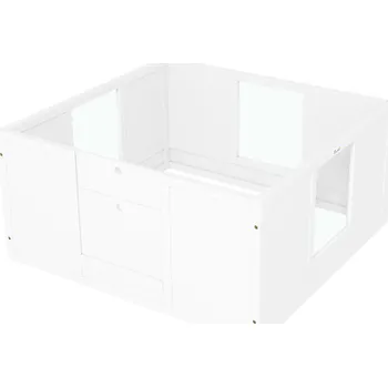 klec pro psa Porodní box a výběh pro štěňata, 100 x 96 x 48 cm | bílý