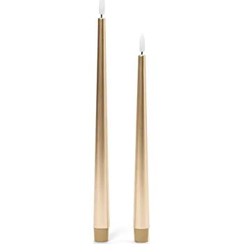 Svíčka Tchibo Dlouhé svíčky s LED 2 ks Zlatá