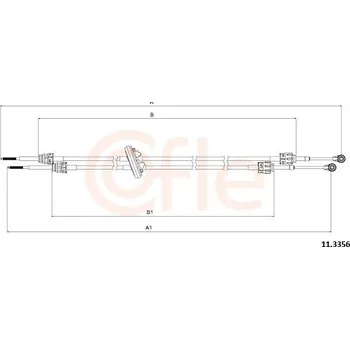 Tažné lanko, ruční převodovka COFLE 92.11.3356