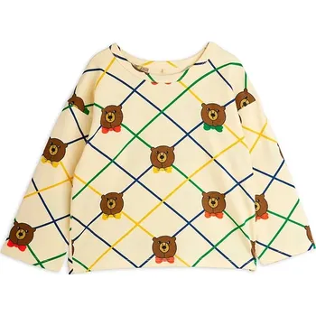 Dětské tričko s dlouhým rukávem s bavlnou Mini Rodini Bear béžová barva, 25720149 01X, vel. 140-146