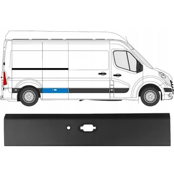 Lišta karosérie Boční ochranná lišta PDC pro Opel Movano 2010-2021 / Pravá