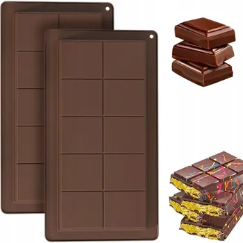 Forma na pečení 2X SILIKONOVÁ FORMA VELKÁ NA ČOKOLÁDU, PRALINKY, LED, VOSK