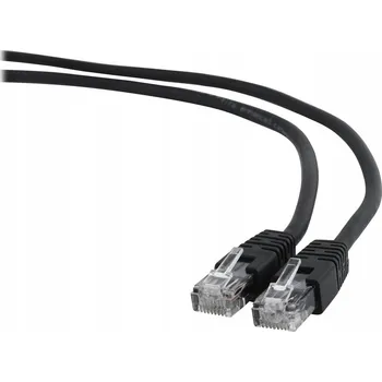 Síťový kabel GEMBIRD patch kabel Cat 6, zalité koncovky, 1m, černý
