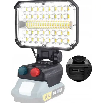 Svítilna Lampa pro Makita 18V pracovní dílenská halogenová reflektor svítilna 30W USB-C