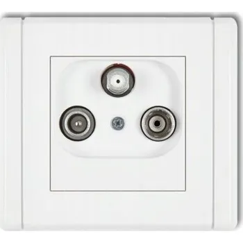 Elektrická zásuvka Anténní zásuvka nástěnná Karlik bílá