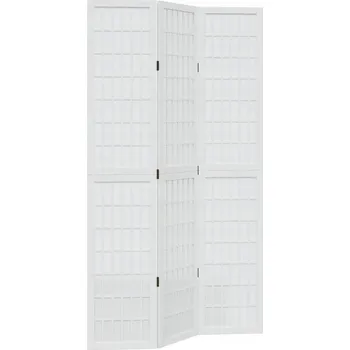 Paraván Paraván 3-panelový, bílý, masivní dřevo paulovnie