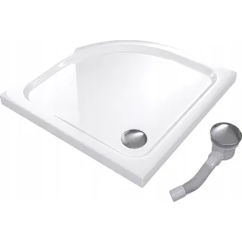 Sprchová vanička SPRCHOVÁ VANIČKA ČTVRTKRUHOVÁ 80x80 SLIM NÍZKÁ 5 CM BÍLÁ WHITE SIFON