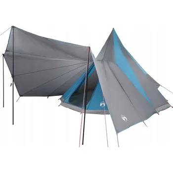 Stan Rodinný tipi stan se střechou Modrý a šedý 510 x 690 x 330 cm