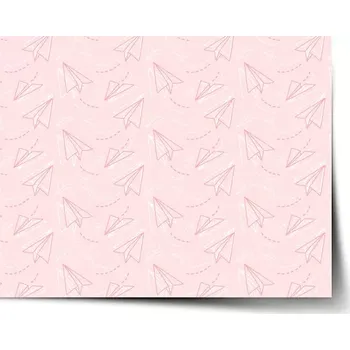 Plakát Sablio Plakát Růžové papírové vlaštovky - 60x40 cm