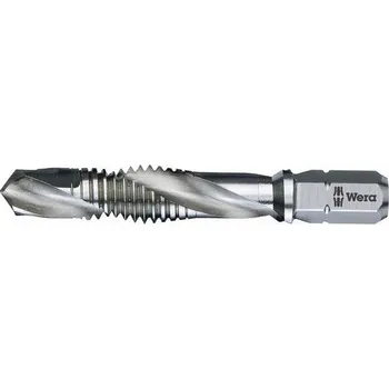 Závitořezný nástroj Wera 104642 Bit 1/4" s kombinovaným HSS závitořezným vrtákem 4,2 mm (M5), Typ 847