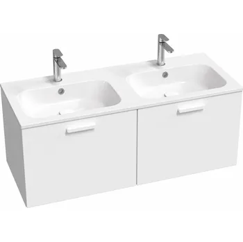 Koupelnový nábytek RAVAK Skříňka pod dvojumyvadlo Ravak SD Chrome II 120, bílá madlo 152 mm, bílá, X000001779 X000001779