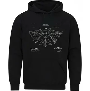 Pánská mikina Pánská mikina Létací aparát Patent W. F. Quinby (Velikost: 5XL, Barva: Černá)